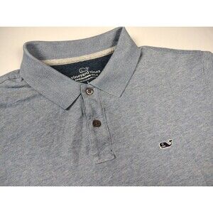 Vineyard Vines Edgartown Polo Shirt Mens Large Blue Casual Stretch Golf Shirt